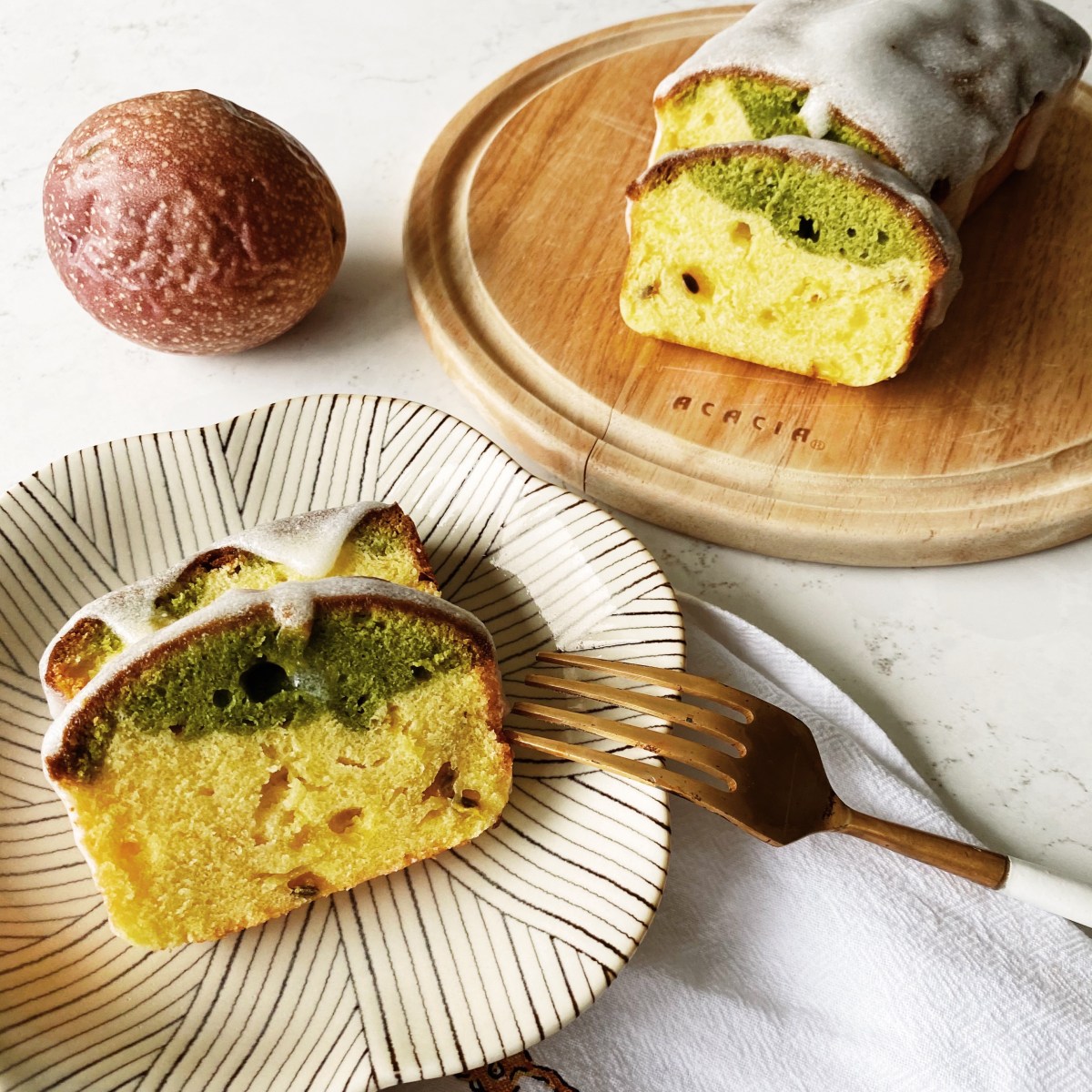 百 香 果 抹 茶 磅 蛋 糕 ❘ 𝘍𝘖𝘖𝘋